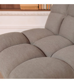 Кресло GRANDE, поворотное, серая ткань Linen Fabric-11/черный