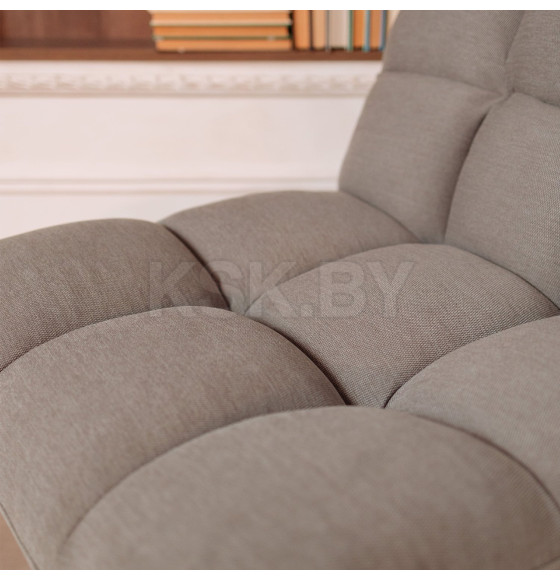 Кресло GRANDE, поворотное, серая ткань Linen Fabric-11/черный (114110) 