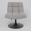 Кресло GRANDE, поворотное, серая ткань Linen Fabric-11/черный (114110) 