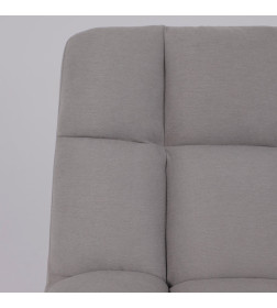 Кресло GRANDE, поворотное, серая ткань Linen Fabric-11/черный