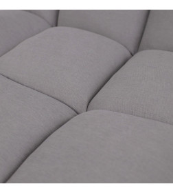 Кресло GRANDE, поворотное, серая ткань Linen Fabric-11/черный