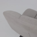 Кресло GRANDE, поворотное, серая ткань Linen Fabric-11/черный (114110) 