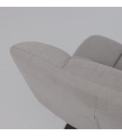 Кресло GRANDE, поворотное, серая ткань Linen Fabric-11/черный