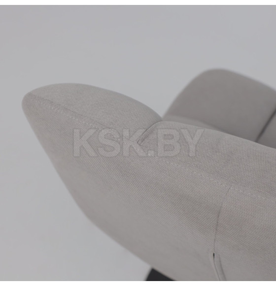Кресло GRANDE, поворотное, серая ткань Linen Fabric-11/черный (114110) 
