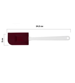 Лопатка силиконовая, 24.5 х 5 см, BURGUNDY, PERFECTO LINEA