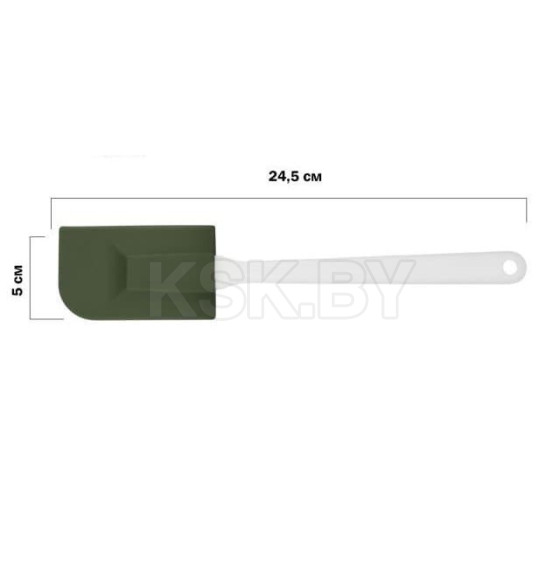 Лопатка силиконовая, 24.5 х 5 см, NATURAL GREEN, PERFECTO LINEA (21-017718) 