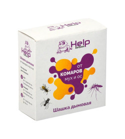 Шашка дымовая от комаров, мух и ос, инсектицидная, 50 г, HELP 80233