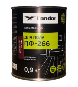 Эмаль для пола  ПФ-266 CONDOR красно-коричневый, ТУ BY 101310916.005-2008, банка 0,9 кг