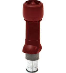 Вентиляционный выход кровельный изолированный ПОЛИВЕНТ с колпаком Красный RAL3009