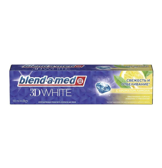 Зубная паста Blend-a-med 100мл  3D White Свежесть лимона (7836) 