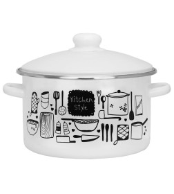 Кастрюля эмалированная "Kitchen" 3,0 л Эмаль 01-Б1612/4М Kitchen