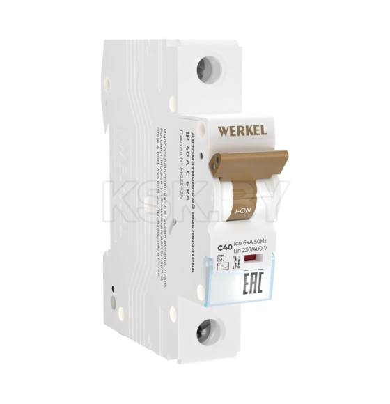 Автоматический выключатель 1P 40 A C 6 кА Werkel W901P406 (W901P406) 