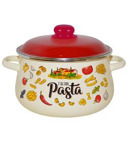 Кастрюля эмалированная Pasta ITALIAN 2,0 л (форма коническая) ТМ Appetite 1с45я_ПИ