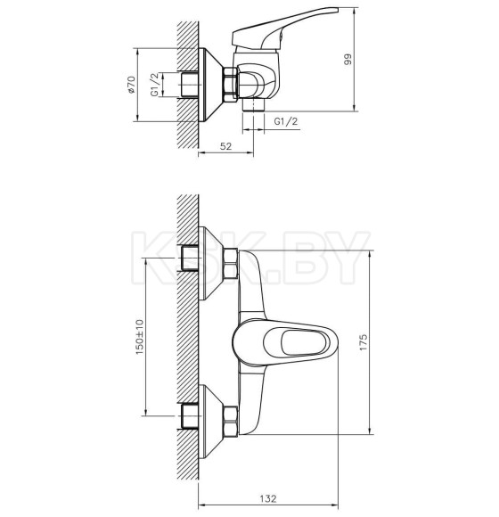 Смеситель для душа Decoroom, DR21055 (DR21055) 