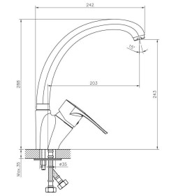 Смеситель для кухни Decoroom, DR70021