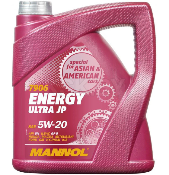 Моторное масло Mannol Energy Ultra JP 5W20 API SР ILSAC GF-6A  5л. (57596) 