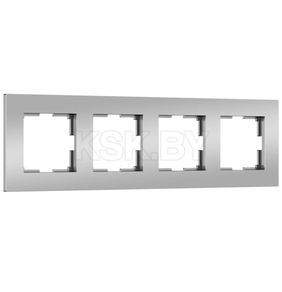 Рамка 4-я Slab (серебро матовый) Werkel W0042965 (W0042965) 