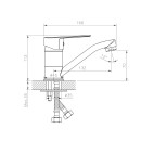 Смеситель для умывальника Rossinka Silvermix S35-22 (S35-22) 