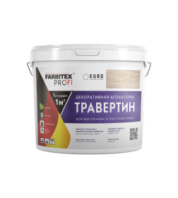 Штукатурка декоративная Травертин (7 кг) FARBITEX PROFI