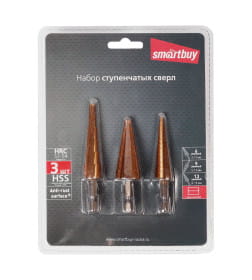 Набор ступенчатых сверл HSS (3 шт.) Smartbuy Tools SBT-STD-3P1