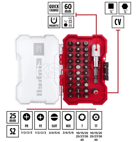 Набор бит (32 предмета) Einhell 49118693 (49118693) 