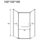 Душевой уголок OSK 94-10B-V (100x100x200) (OSK 94-10B-V) 