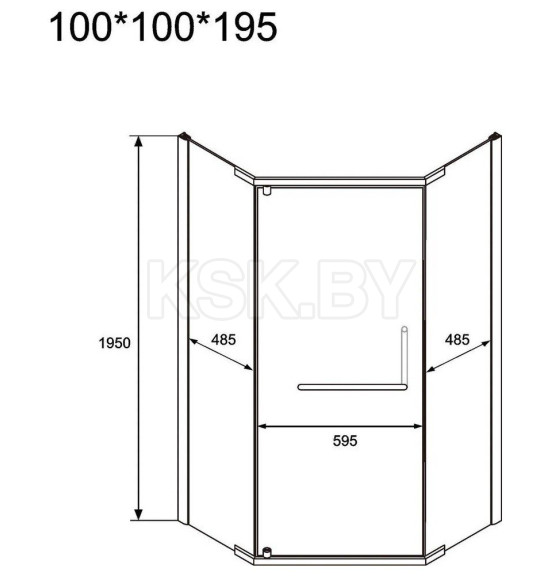 Душевой уголок OSK 94-10B-V (100x100x200) (OSK 94-10B-V) 