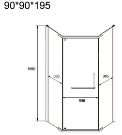 Душевой уголок OSK 94-9B-V (90x90x200)