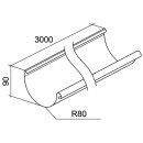Желоб водосточный Белый 9003  3 м.п. 150 мм ГрандЛайн