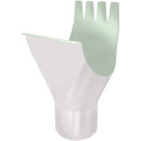 Воронка желоба водосборная 125х90мм Белая 9003 OPTIMA РЕ ГрандЛайн