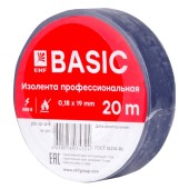 Изолента класс А (профессиональная) (0,18х19мм) (20м.) синяя EKF PROxima