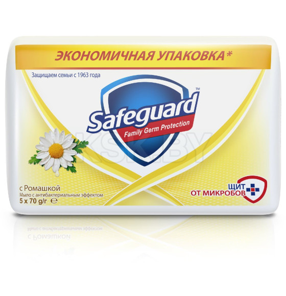 Мыло туалетное Safeguard Ромашкой, 5х70г (9047) 