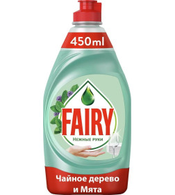 Средство для мытья посуды FAIRY Нежные руки Чайное дерево и Мята, 450мл