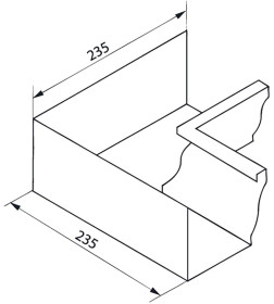 Угол желоба внутренний 90° 3005 GrandLine Vortex прямоугольный