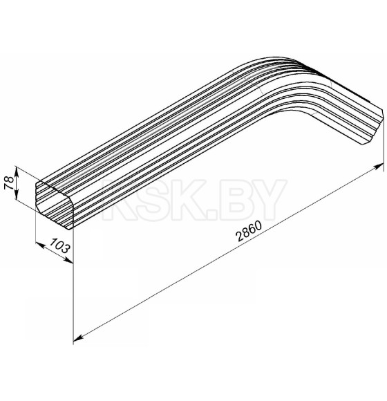 Труба 90мм прямоугольная с коленом,3м 6005 GrandLine Vortex