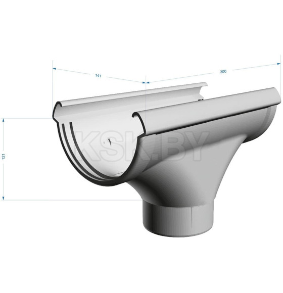 Воронка водосборная 141х100 Docke Lux Коричневая ПВХ (PVLV-1050) 