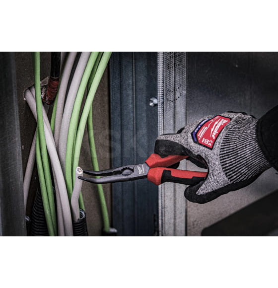Длинногубцы 205 мм изогнутые 45° Milwaukee 4932492466 (4932492466) 