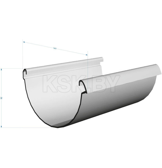 Желоб водосточный Docke Lux Коричневый 3 м.п. ПВХ 141мм (PVLZ-1050) 