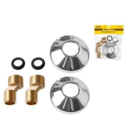 Эксцентрик с декоративной чашкой 3/4" нар. х 1/2" нар. (2 шт.) AV Engineering AVE0022C