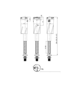 Арматура водосливная с нижней подачей (латунь) AV Engineering AVE129700BL