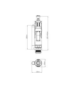 Арматура водосливная с нижней подачей (латунь) AV Engineering AVE129700BL