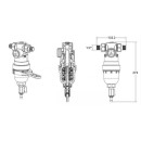 Фильтр самоочищающийся 1/2" нар. с манометром (промывной латунный, разборный, ступенчатый) AV Engineering AVE115701KG (AVE115701KG) 