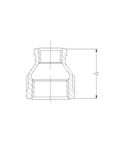 Муфта редукционная 2" х 1 1/2" вн.-вн. оцинкованная AV Engineering AVEC460002112
