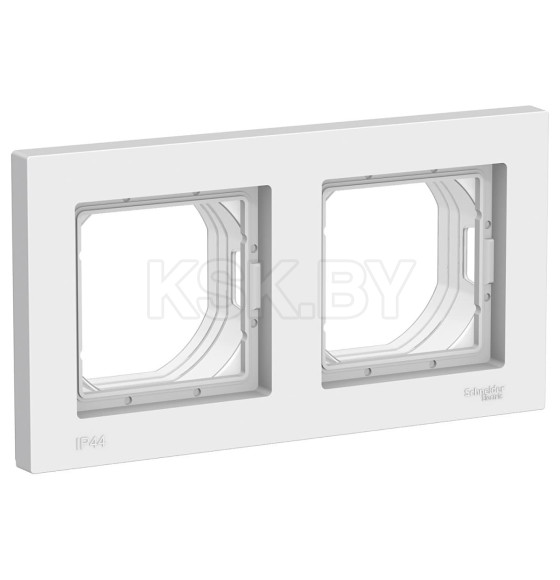 Рамка 2-я IP44 Aqua белый Schneider Electric Atlasdesign (ATN440102) 