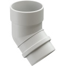 Колено трубы 45° Docke Lux Белое ПВХ (PVLA-1044) 