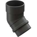 Колено трубы 45° Docke Lux Графит ПВХ (PVLA-1086) 