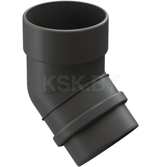 Колено трубы 45° Docke Lux Графит ПВХ (PVLA-1086) 