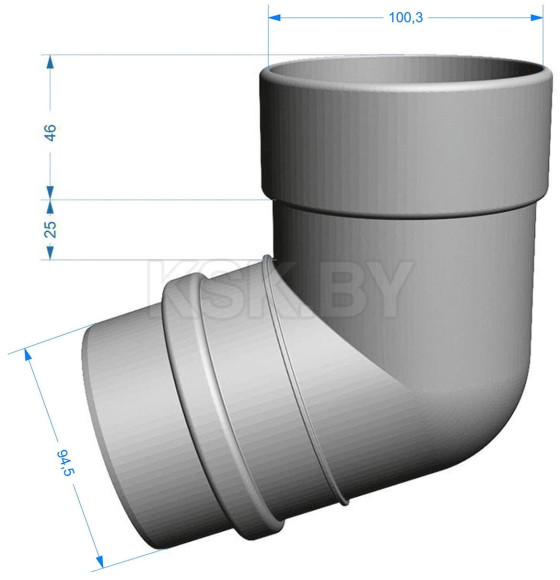 Колено трубы 72° Docke Lux Коричневое ПВХ (PVLB-1050) 