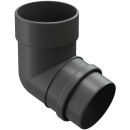 Колено трубы 72° Docke Lux Графит ПВХ (PVLB-1086) 