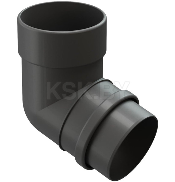 Колено трубы 72° Docke Lux Графит ПВХ (PVLB-1086) 